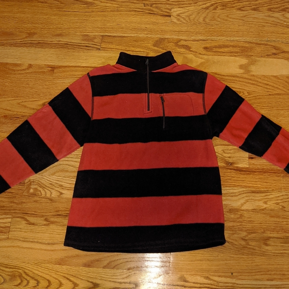 Gap Kids orange and Brown Striped Fleece.
